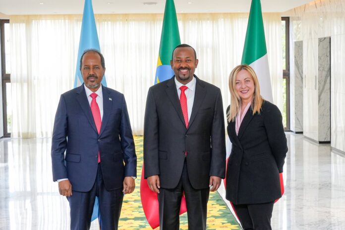 Somalia's president, Hassan Sheikh Mohamud meets Ethiopian prime minister, Abiy Ahmed and Italian prime minister Georgia Meloni.