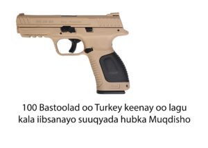 bastooladood casriga ah ee Turkey soo saaro ee Girsan MC28SA oo ay codsatay dowladda Soomaaliya hadda lagu kala iibsanayo suuqyada hubka ee magaalada Muqdisho.