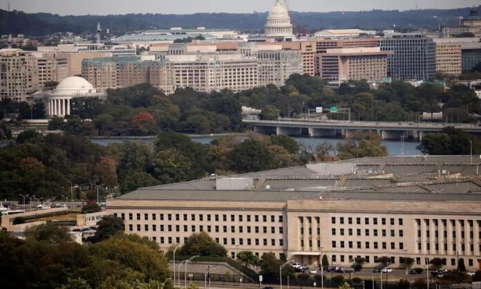 The Pentagon building in Arlington, Virginia. Photograph: Carlos Barría/Reuters