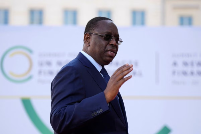 Senegal's President Macky Sall arrives for the closing session of the New Global Financial Pact Summit, Friday, June 23, 2023 in Paris, France. . Lewis Joly/Pool via REUTERS/File photo