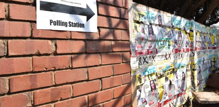 Zimbabwe polling station.