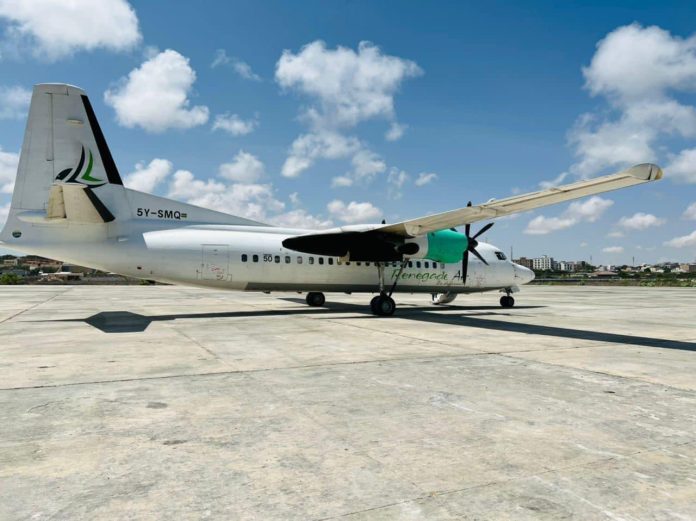 An aircraft is seen at Beledweyne airport. | Photo/ File.