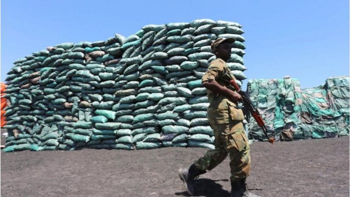 Somalia charcoal stockpile in Barawe. | Photo/ Reuters File.