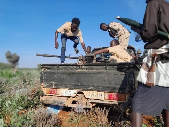 Military vehicle captured during Wednesday fighting.