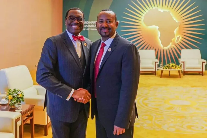 PHOTO FILE: Ethiopian PM, Abiy Ahmed Ali and Dr. Akinwumi Adesina.