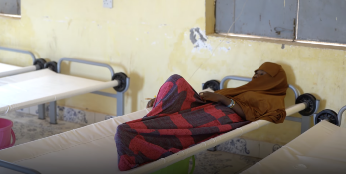 Cholera patient in Bosaso general hospital.