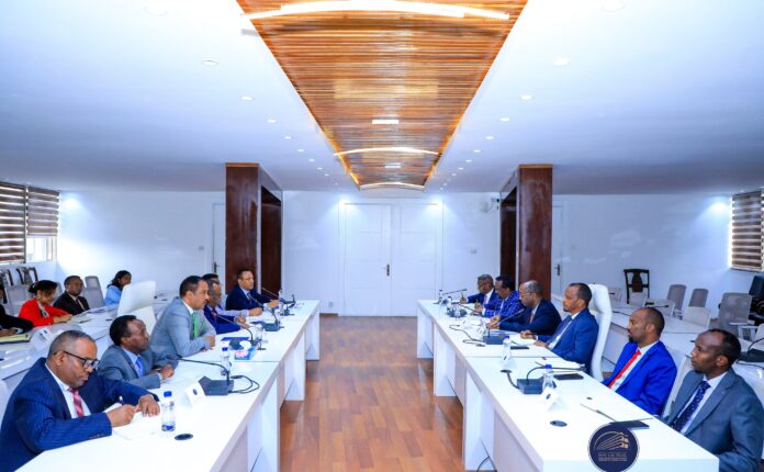 Puntland ministerial delegation meets Ethiopian ministry of foreign affairs in Addis Ababa on Wednesday. | PHOTO/ Ethiopia MOFA.