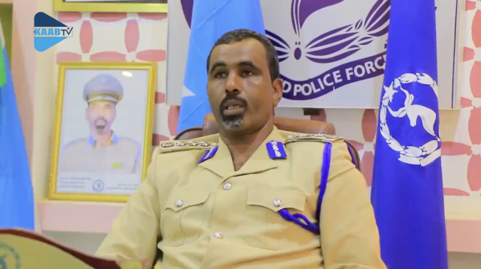 Gen Muumin Abdi Shire, Puntland police chief speaks during a press briefing on Wednesday.