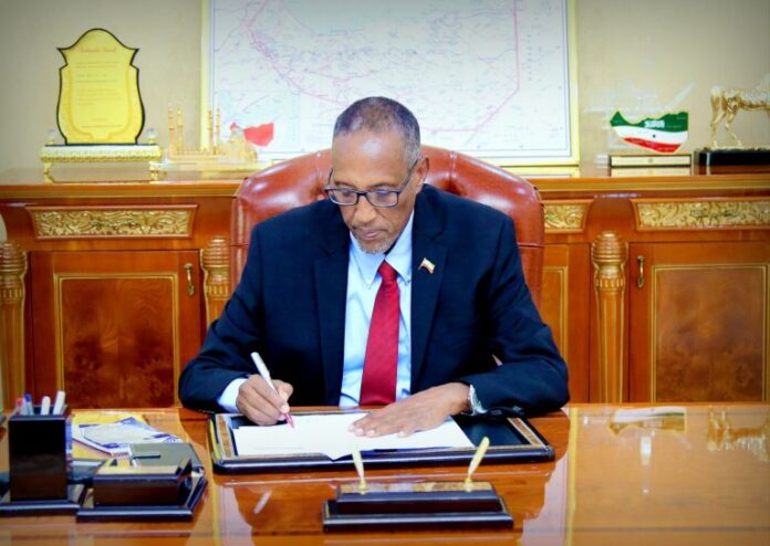 The president of Somaliland, Muse Bihi Abdi.