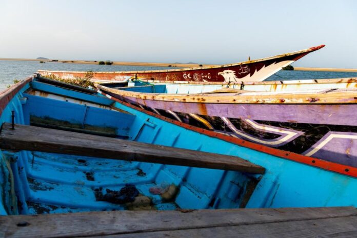 Boats used by smugglers. The Eastern Horn of Africa route to Yemen is one of the most dangerous migration routes. Photo: IOM/Djibouti 2021.