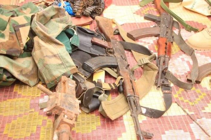 Weapons seized in Elwak town, Gedo region.