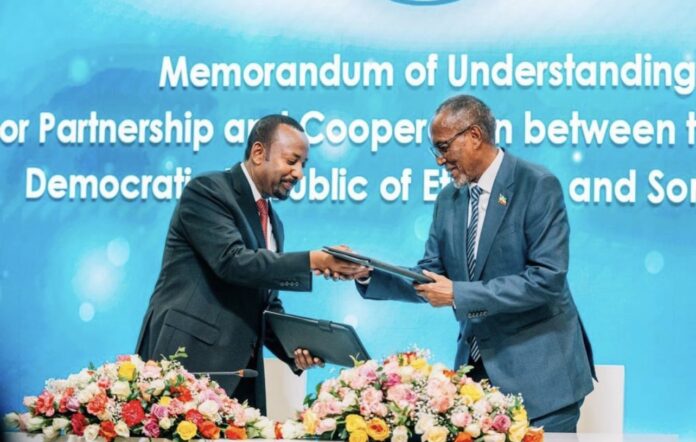 Somaliland ayaa heshiis dhanka badda la gashay Itoobiya 1dii bishan Jannaayo 2024.