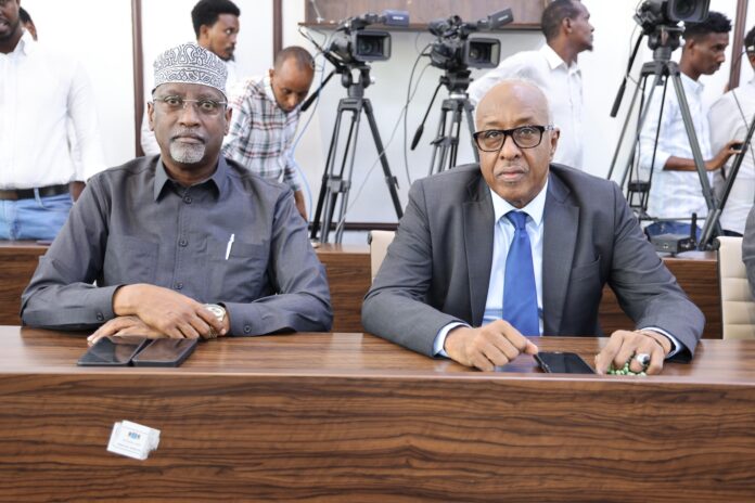 Camera crews and journalists are seen in the background during a parliamentary session at the Somalia Lower House of the Federal Parliament on Saturday, September 14, 2024. | PHOTO CREDIT/OFFICIAL.