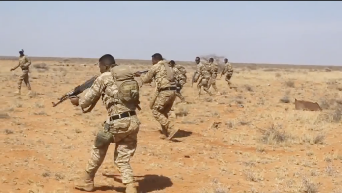 Puntland forces conduct counter-terror operation near Bosaso in 2020.