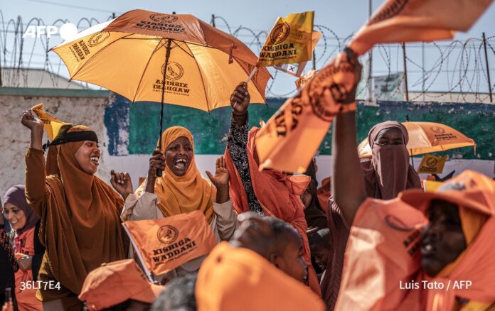 The breakaway region of Somalia changes colour every day as political parties take turns to stage their campaign rallies.