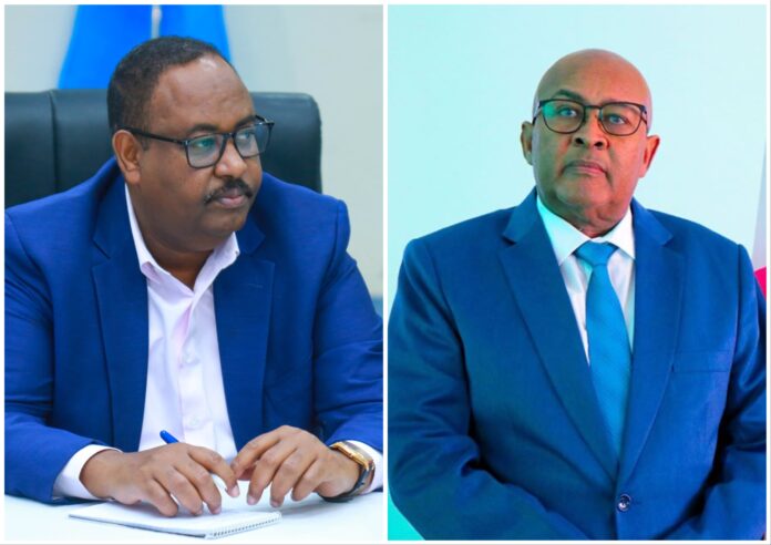 Madaxweynaha Puntland Siciid Deni iyo Madaxweynaha Somaliland Cabdiraxmaan Cirro.