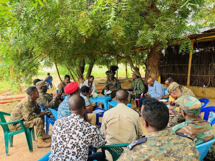 Saraakiisha Ciidanka Itoobiya iyo Mas’uuliyiinta Jubbaland oo kulamo ka yeeshay Xaaladda gobolka Gedo