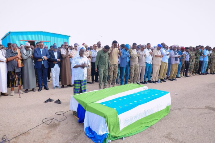 Janaasada Jeneraal Qalyare ee magaalada Garowe.