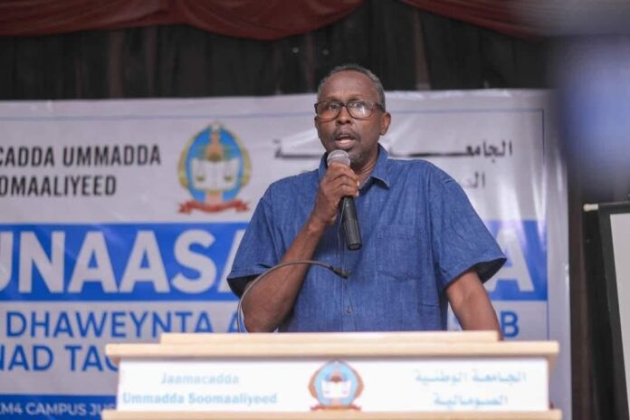 Maxay tahay sababta xilka looga qaaday Guddoomiyihii Jaamacadda Umadda Soomaaliyeed