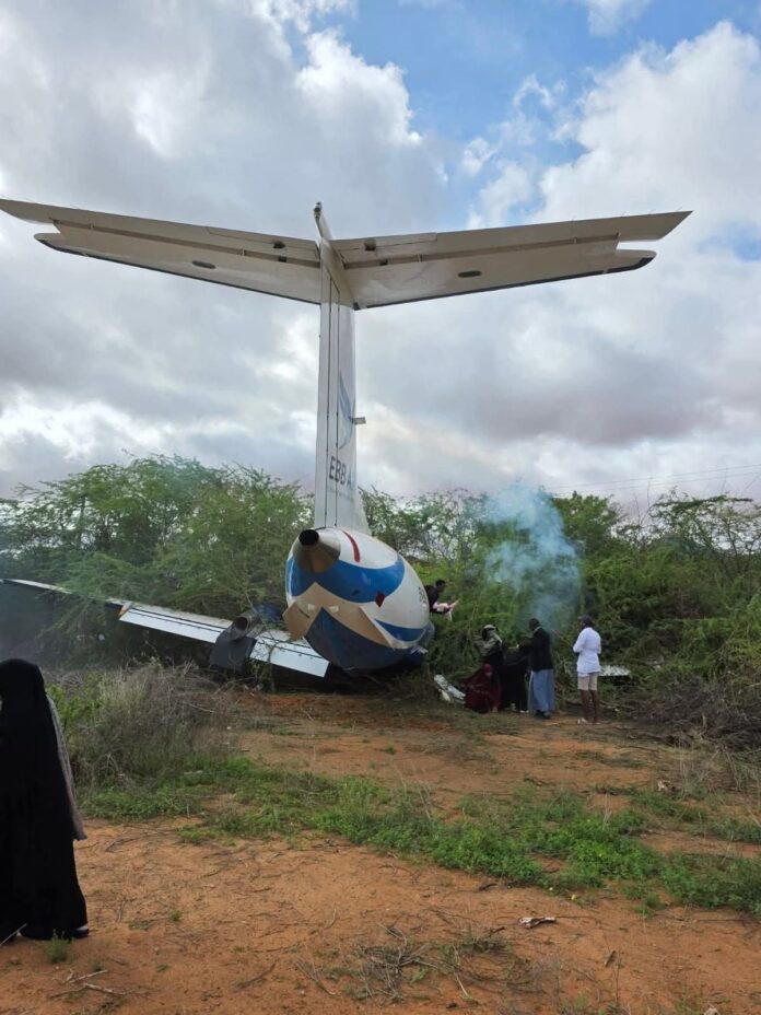 Diyaarad safarkeedu ahaa Mandheera & Nairobi oo shil gashay