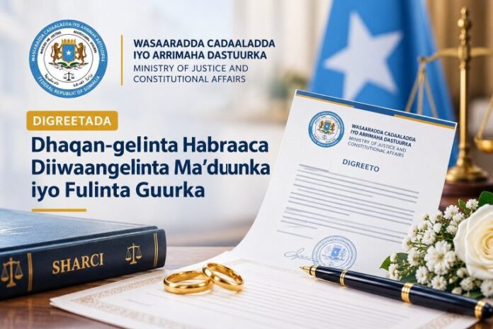 Dowladda Soomaaliya oo nidaaminaysa meherka iyo diiwaangelinta guurka: Maxaa ka dhalan kara habraaca cusub?