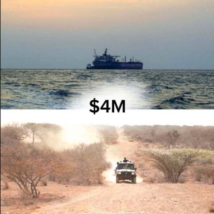 $4 Milyan oo Dollar oo Loo Wadey Burcad-badeedda Afduubatay Markab ku Sugan Xeebaha Mudug oo la Sheegay in la Lunsaday